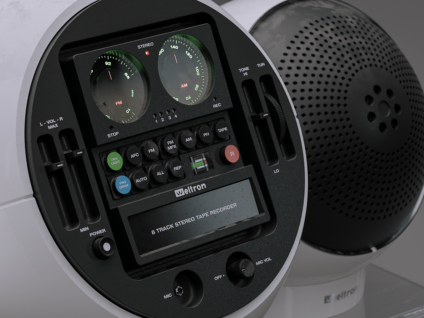 Weltron 2010 Stereo，Intelligent sound，white，