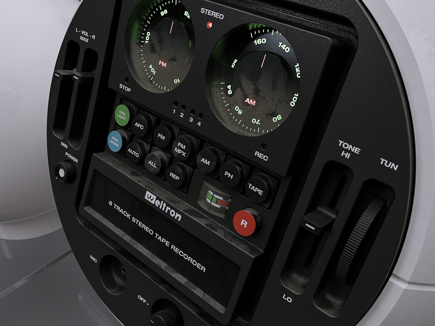 Weltron 2010 Stereo，Intelligent sound，white，