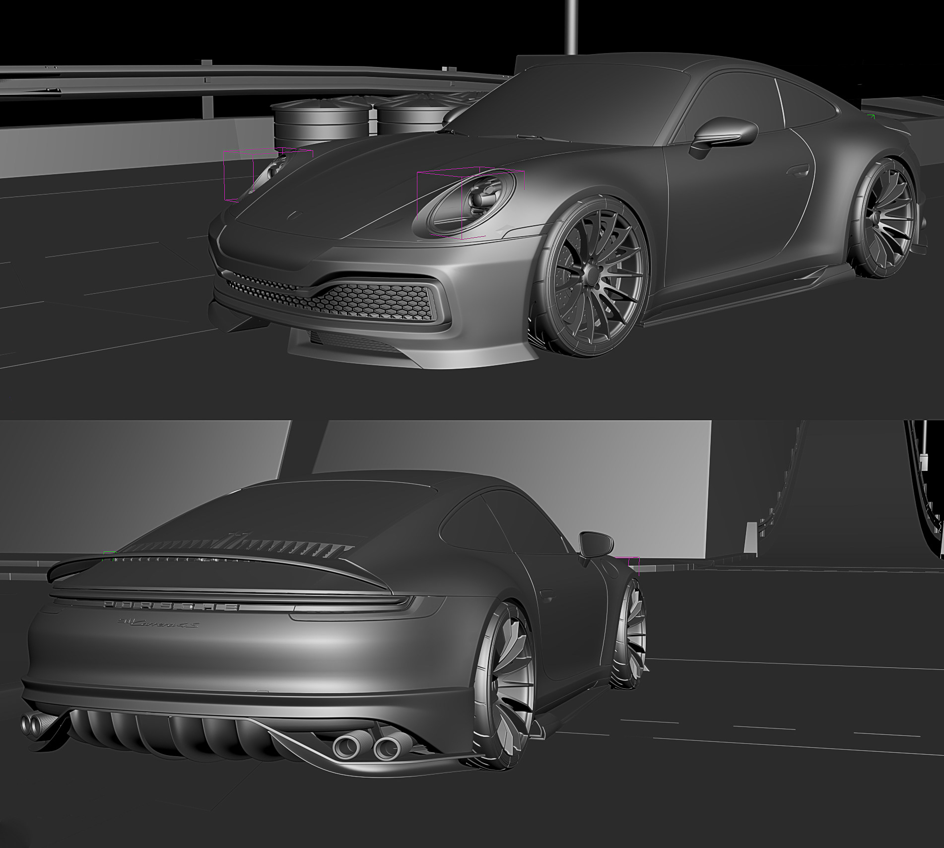 automobile，Porsche 911，Render，