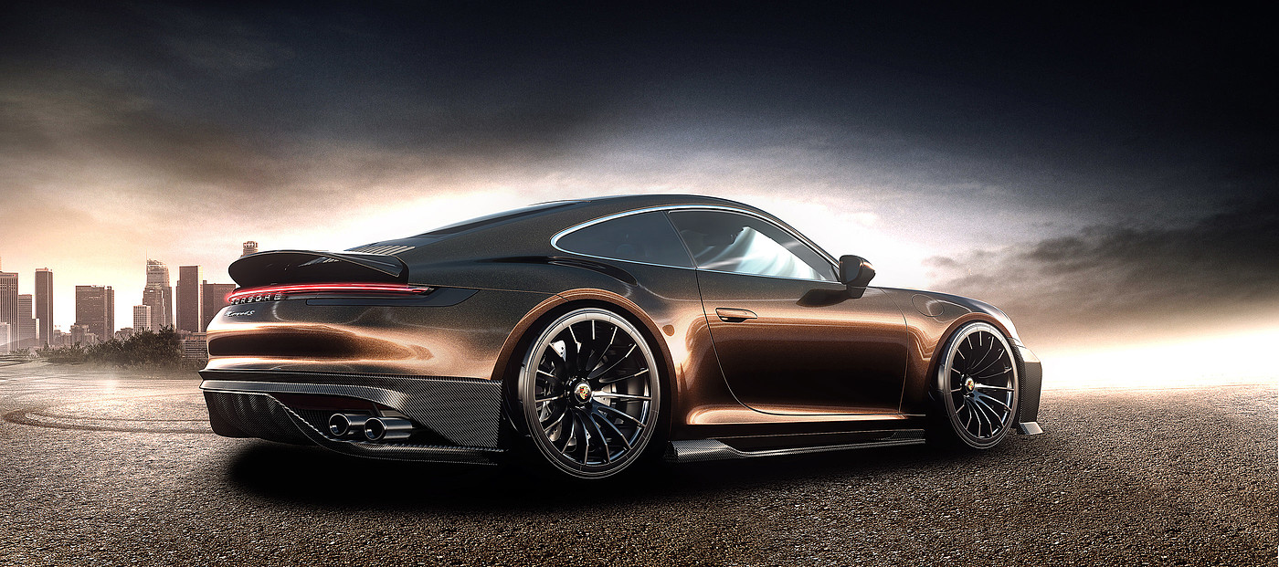 automobile，Porsche 911，Render，