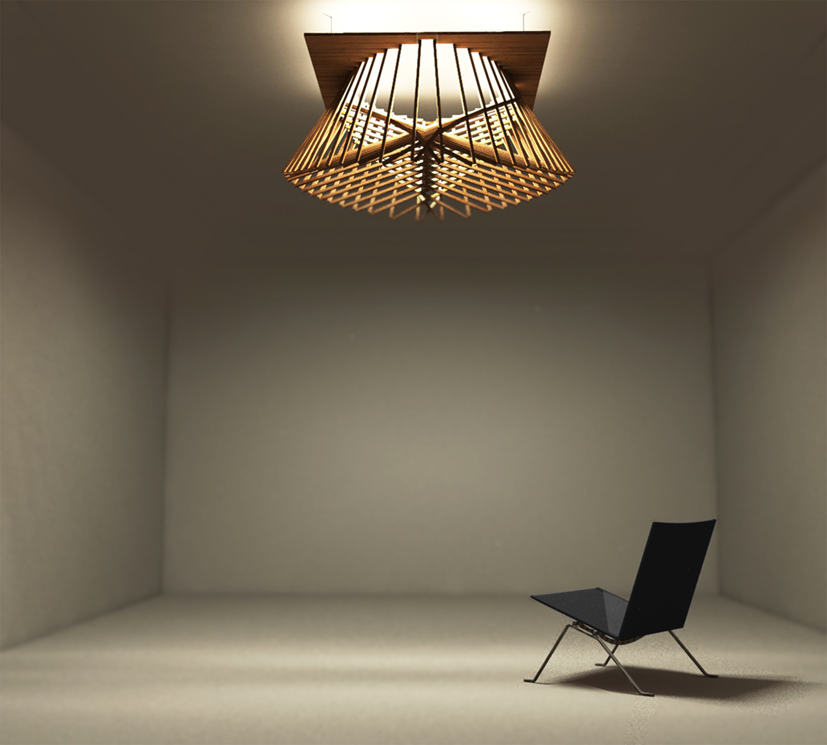 Rising Light Fixture，a chandelier，Metal，