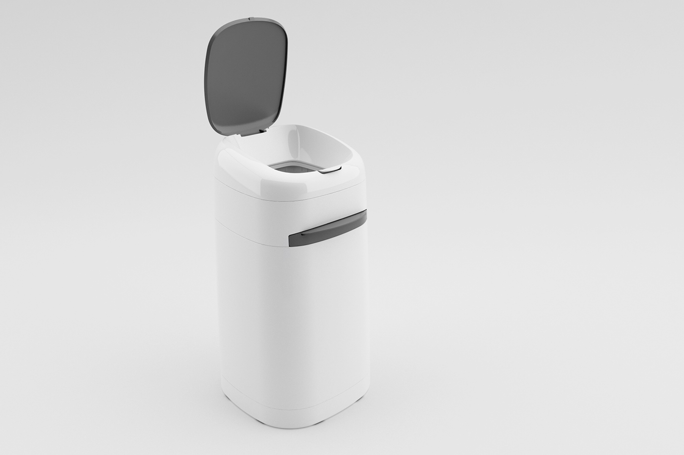 Litter Locker，trash can，white，