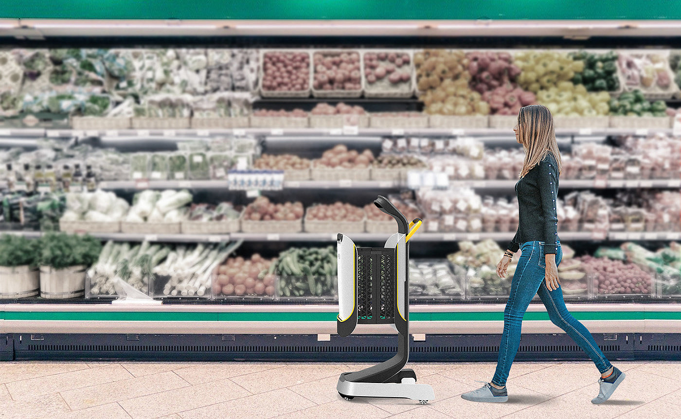 supermarket，interactive，wheelbarrow，intelligence，shopping，