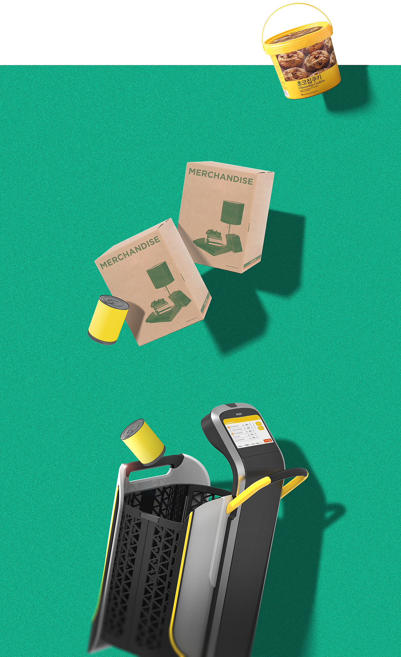 supermarket，interactive，wheelbarrow，intelligence，shopping，