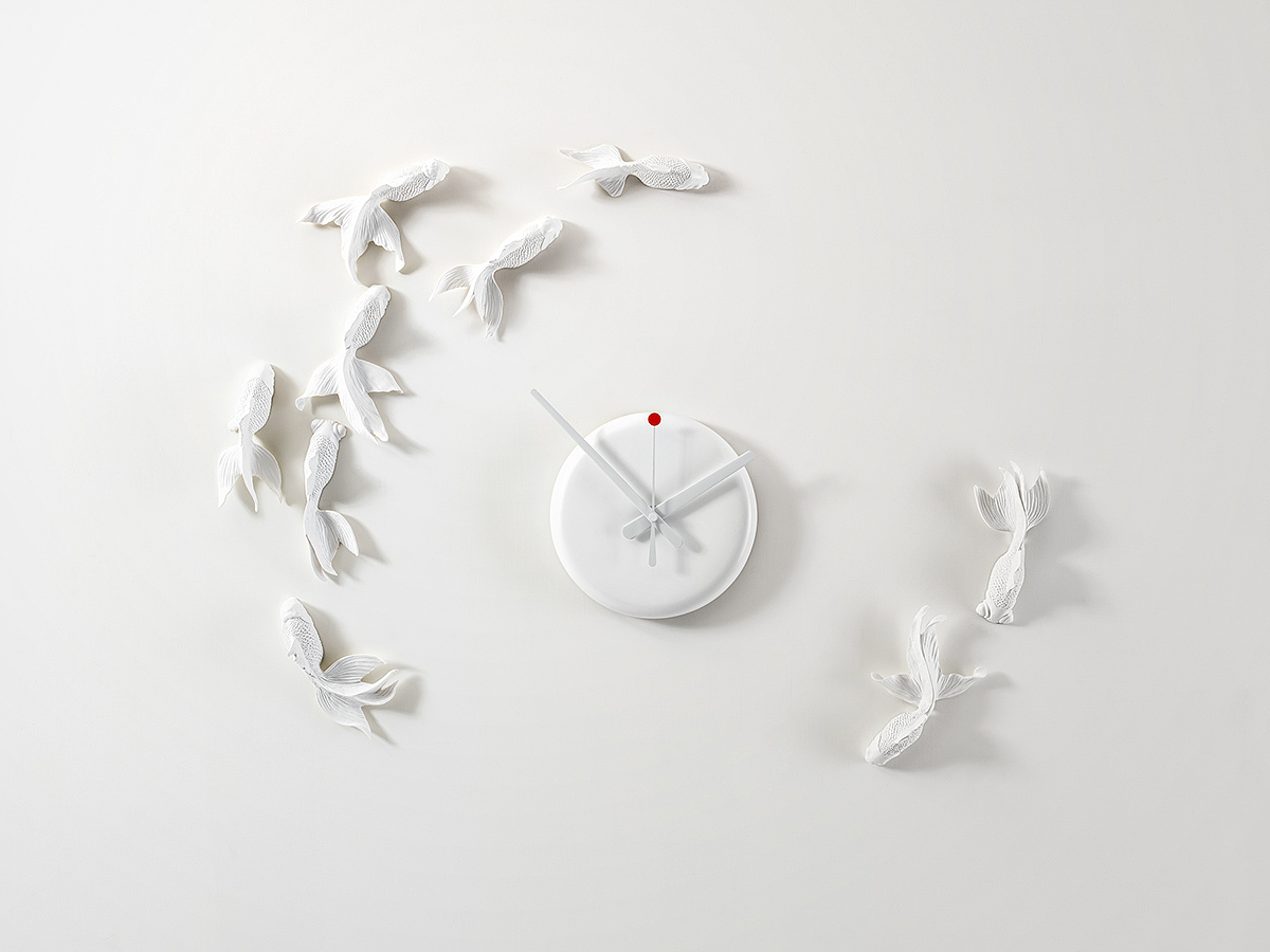 Clock，Home Furnishing，articles for daily use，originality，Goldfish，