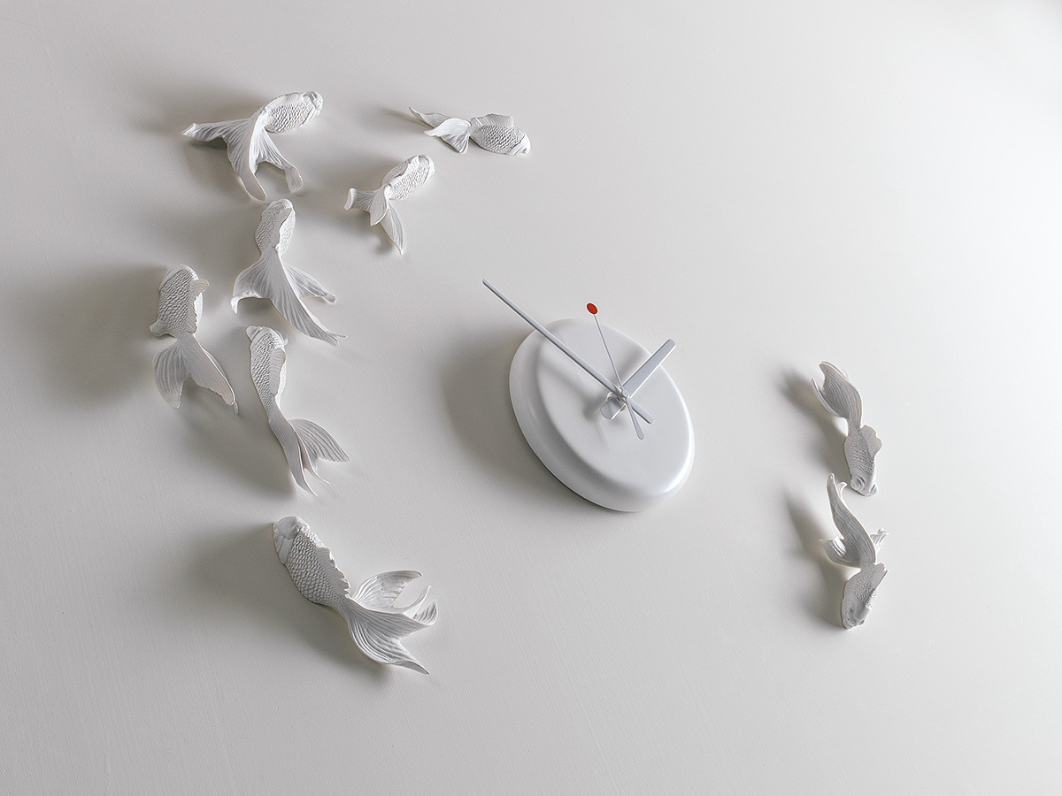 Clock，Home Furnishing，articles for daily use，originality，Goldfish，