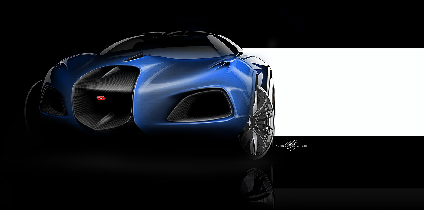 Automatic design，Classic blue，automobile，conceptual design，unique，