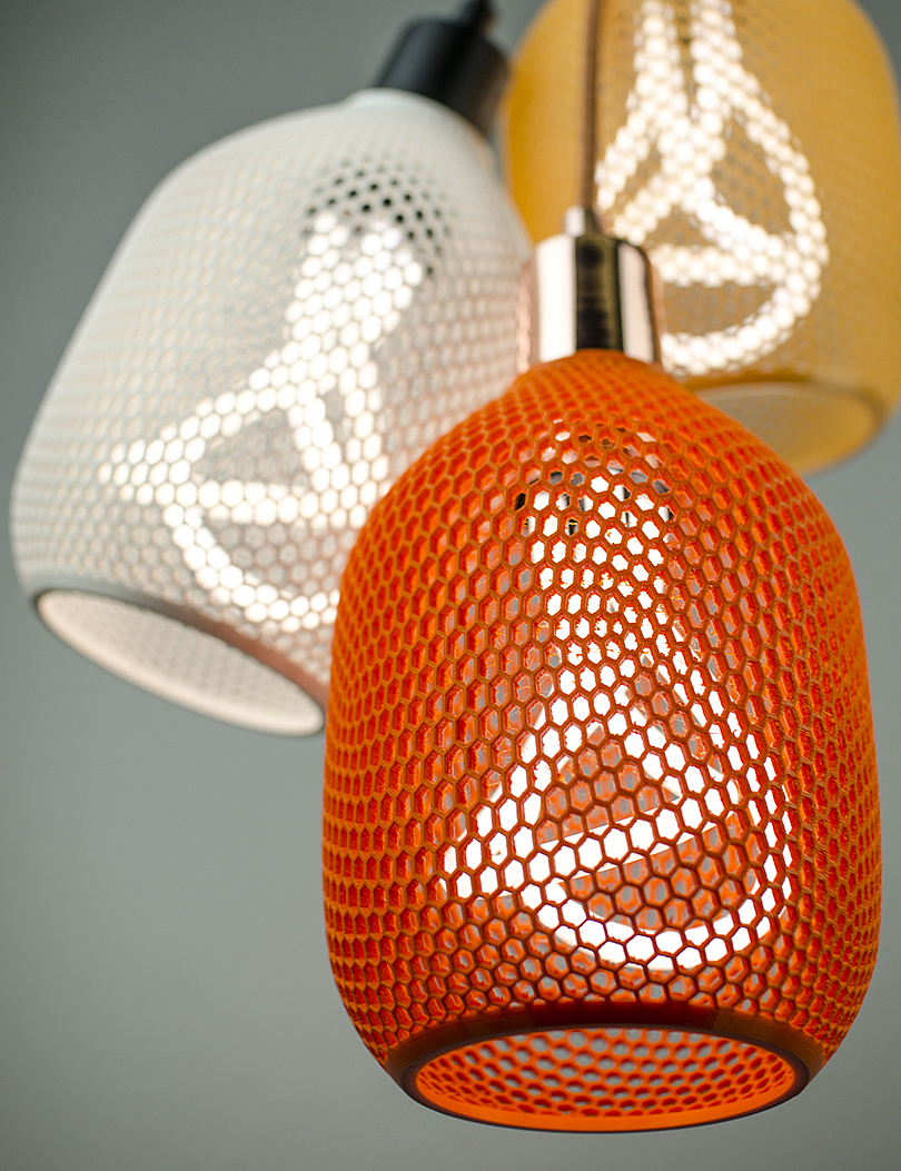 灯罩，pla生物塑料打印灯罩，灯泡，Plumen，灯具，