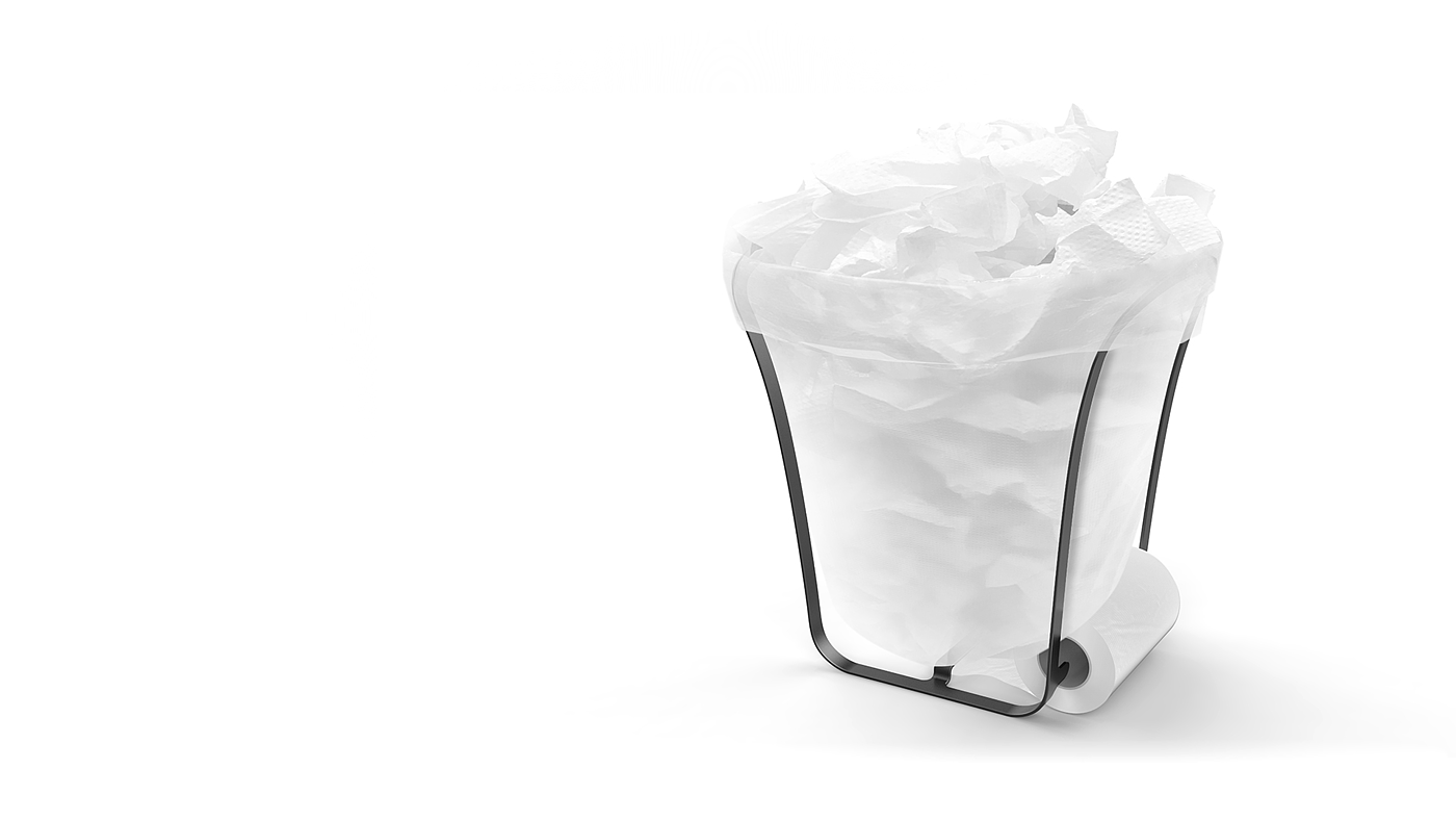 black，Simplicity，Outline of a trash，dustbin，2019 red dot product design award，reddot，