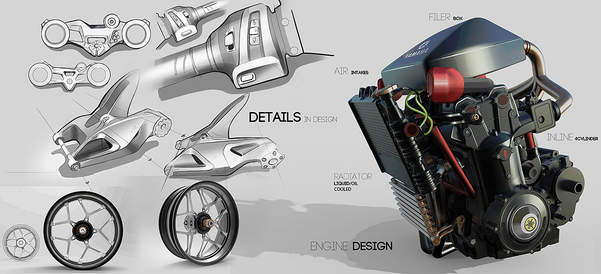 portfolio，摩托车，概念设计，