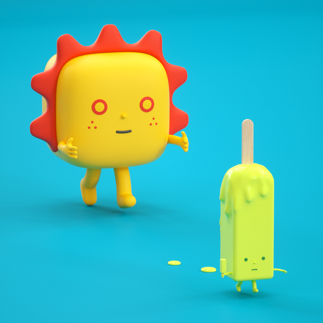 c4d，Cartoon characters，comic，CUBE ARTWORK，