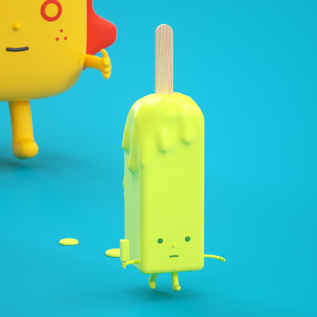 c4d，Cartoon characters，comic，CUBE ARTWORK，