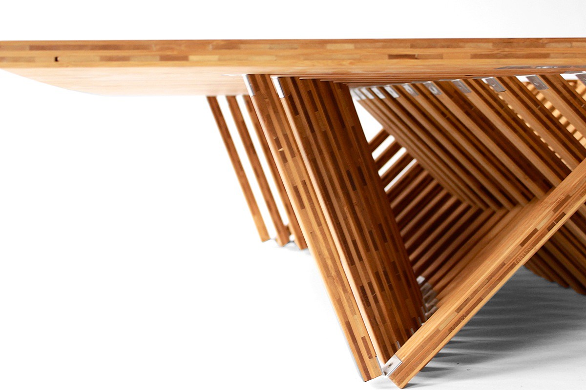 木质，家具设计，Rising Table，