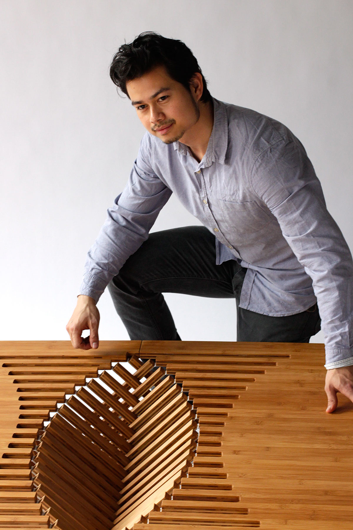 木质，家具设计，Rising Table，