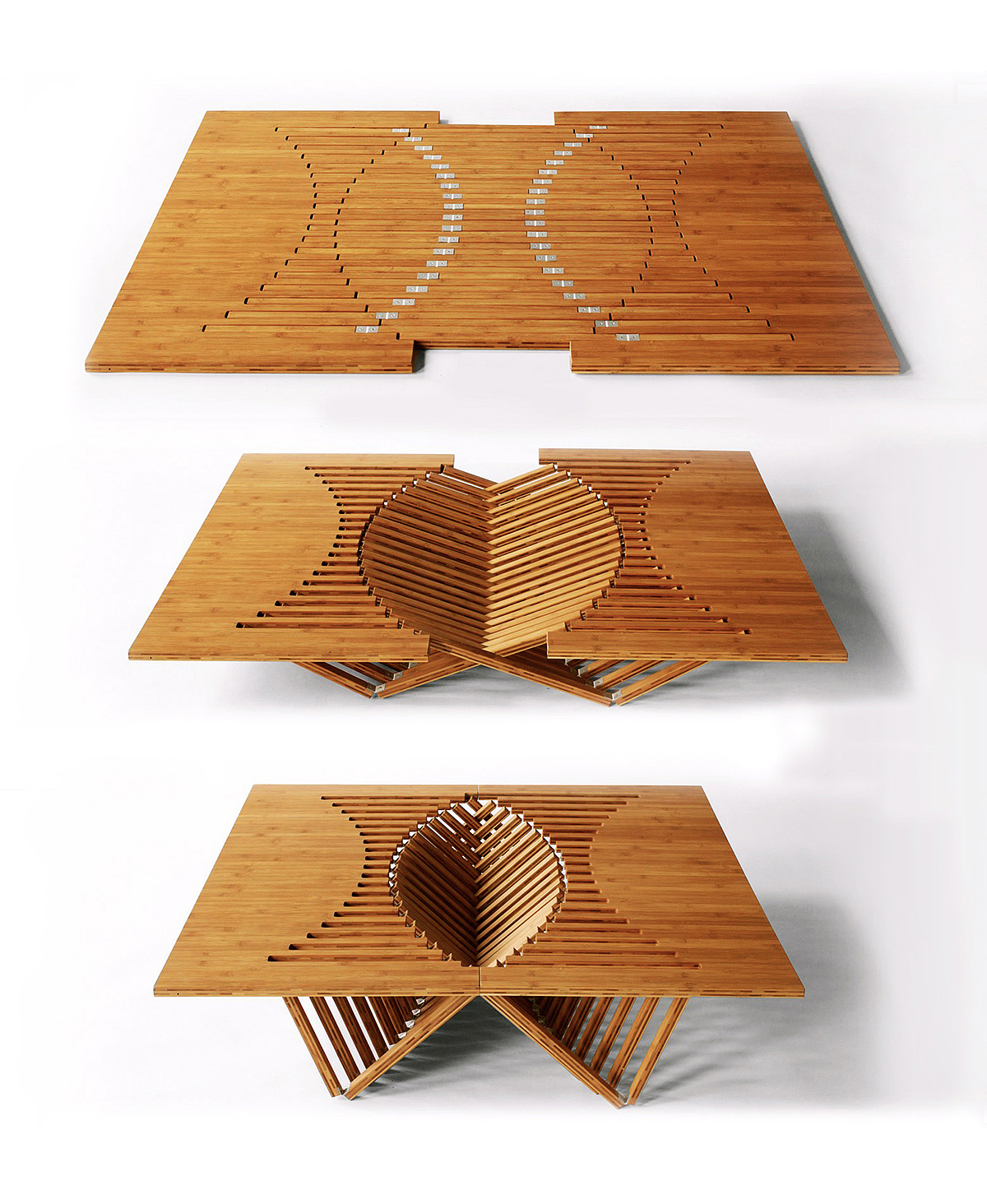 木质，家具设计，Rising Table，