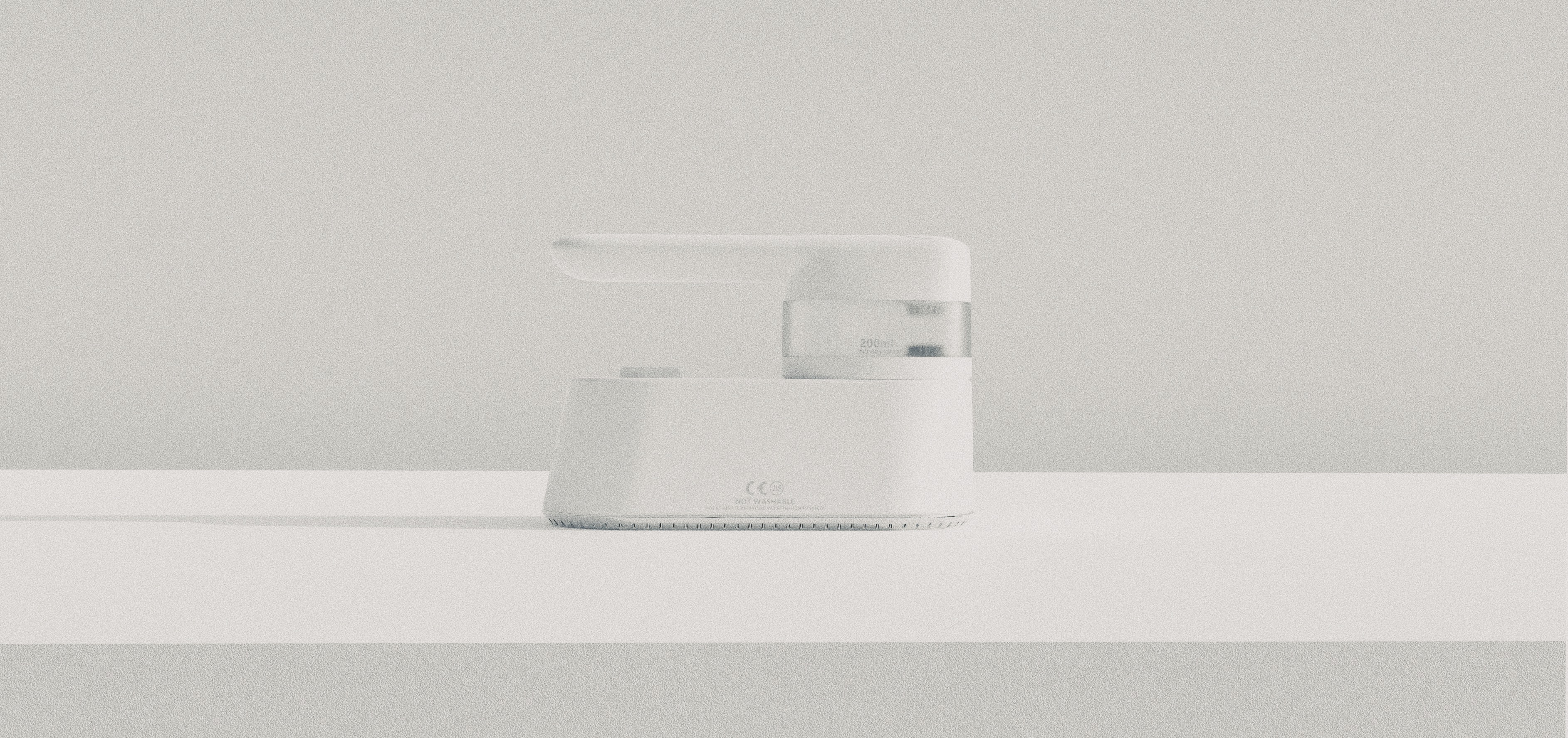 Electric iron，Iron，Minimalist design ，Render，household electrical appliances，white，