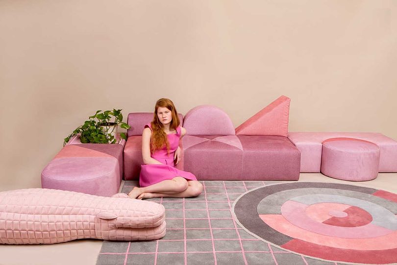 包豪斯，粉红色，家具，