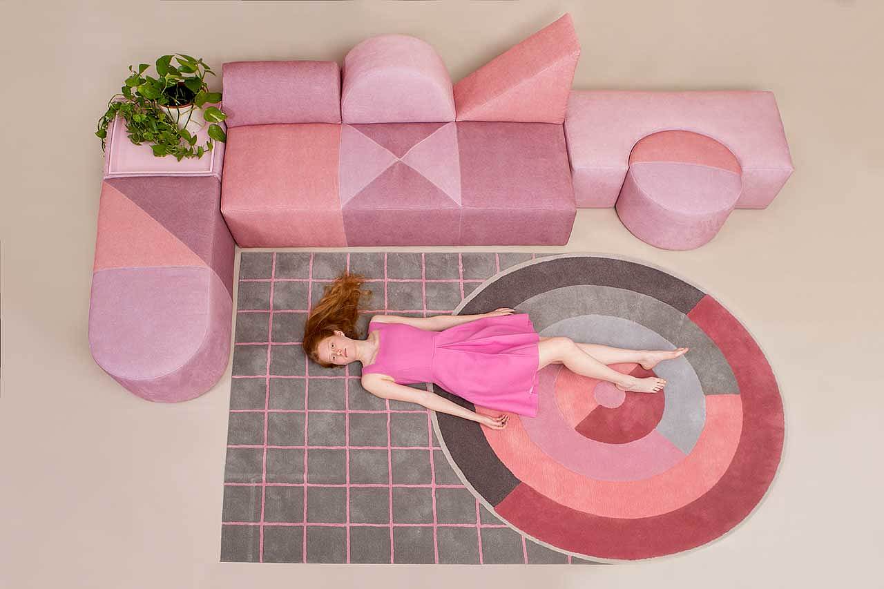 包豪斯，粉红色，家具，