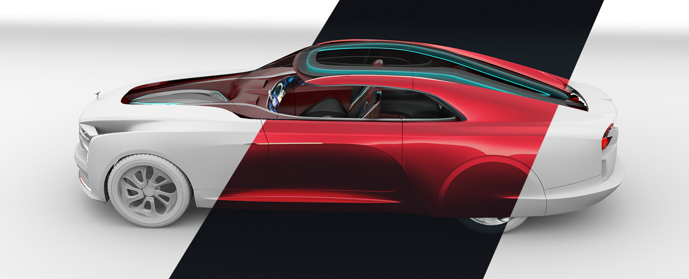 Hand drawn expression，Rolls-Royce，automobile，