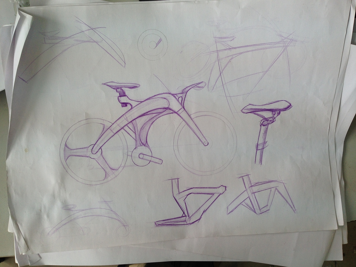 industrial design，carbon fibre，Bicycle，manual，rhino，photoshop，Ergonomics，