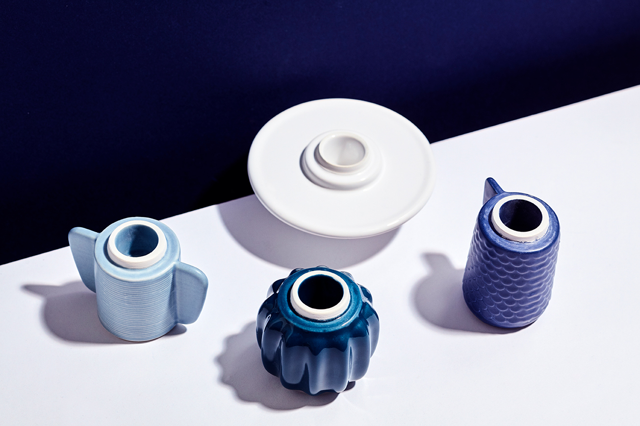 Candlestick，Ceramic candlestick，Ornaments，industrial design，furniture design ，