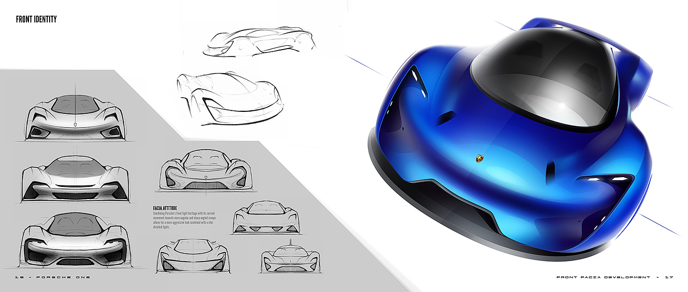 Porsche One，汽车设计，概念设计，