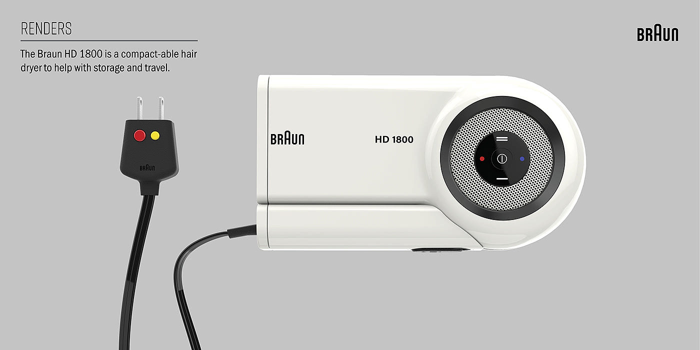 白色，吹风机，Braun Hair Dryer，