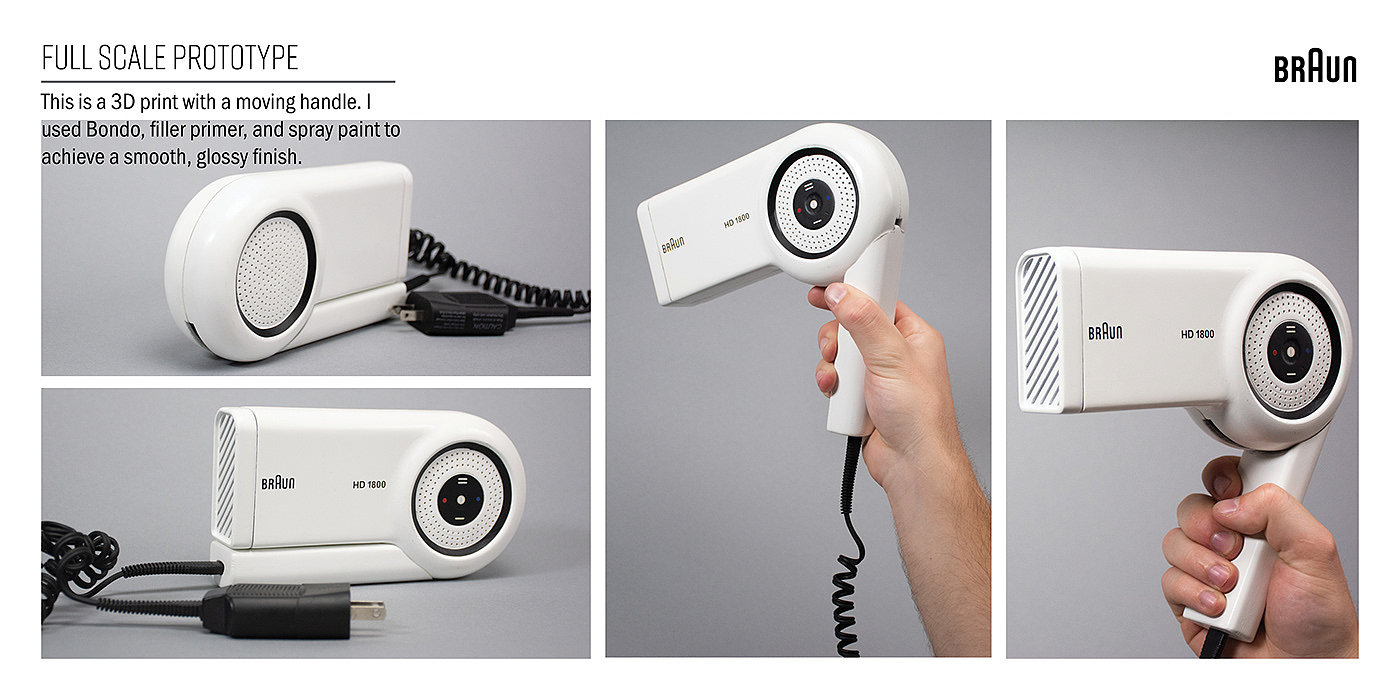 白色，吹风机，Braun Hair Dryer，