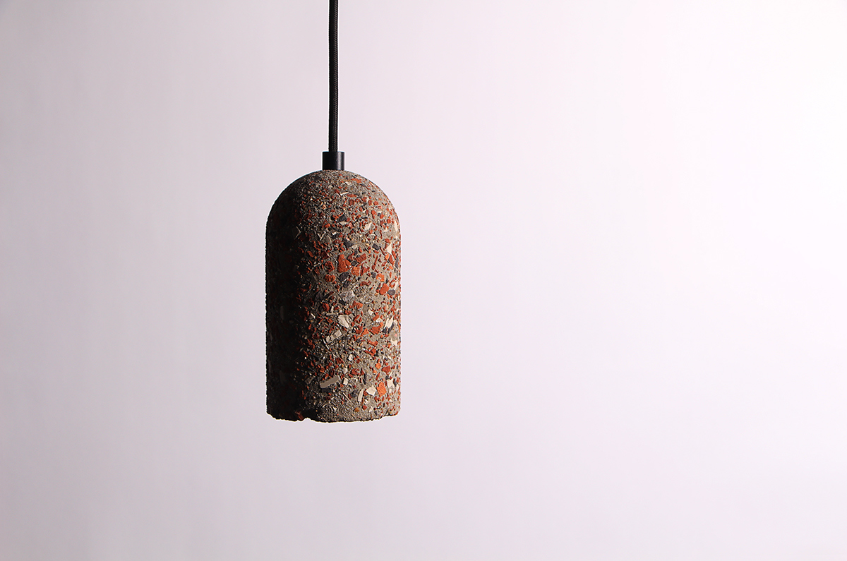 a chandelier，Recycled concrete，Flowerpot，Home Furnishing，originality，