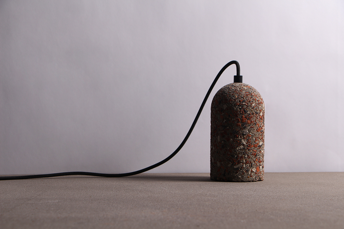 a chandelier，Recycled concrete，Flowerpot，Home Furnishing，originality，