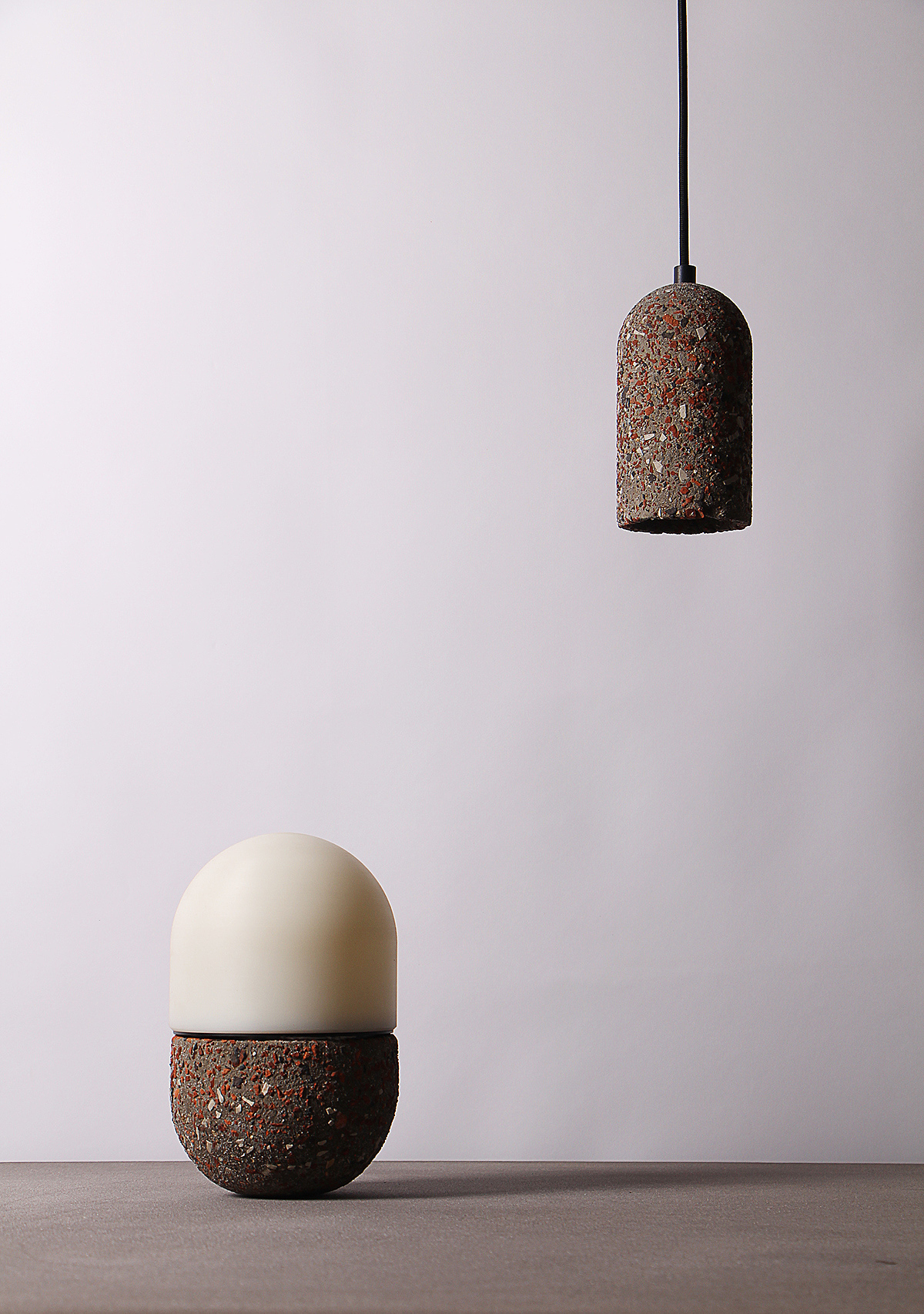 a chandelier，Recycled concrete，Flowerpot，Home Furnishing，originality，