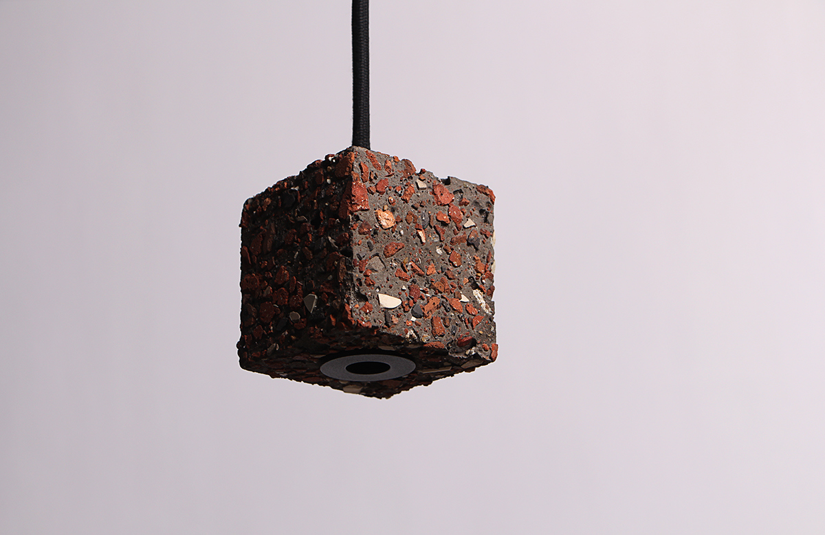 a chandelier，Recycled concrete，Flowerpot，Home Furnishing，originality，