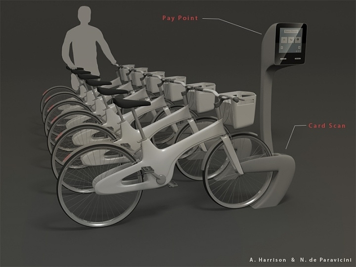 Bicycle，vehicle，Display Board，design sketch，