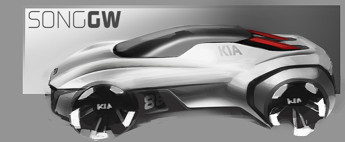 Automatic design，automobile，Hand drawn，Render，industrial design，