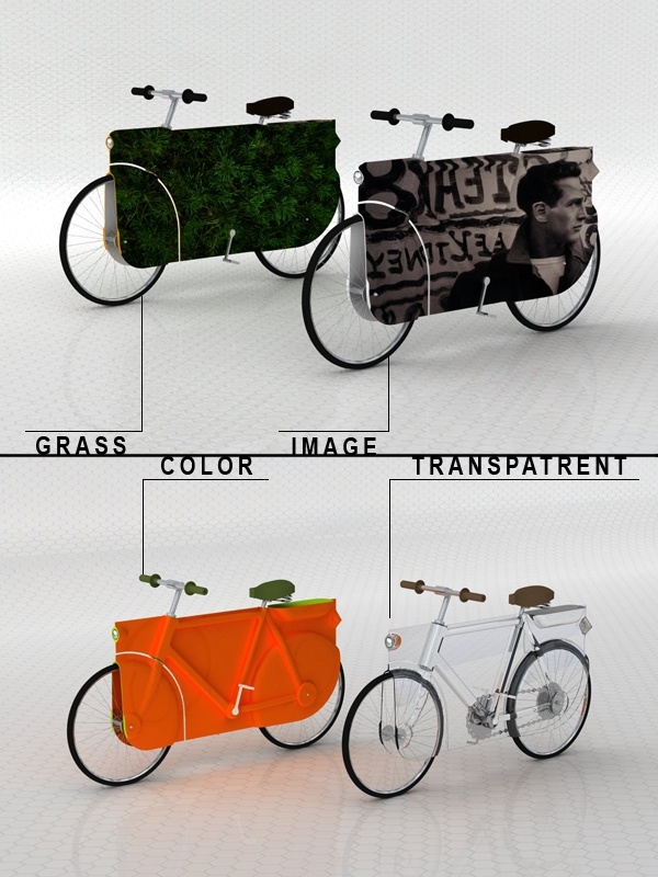 Bicycle，vehicle，Display Board，design sketch，