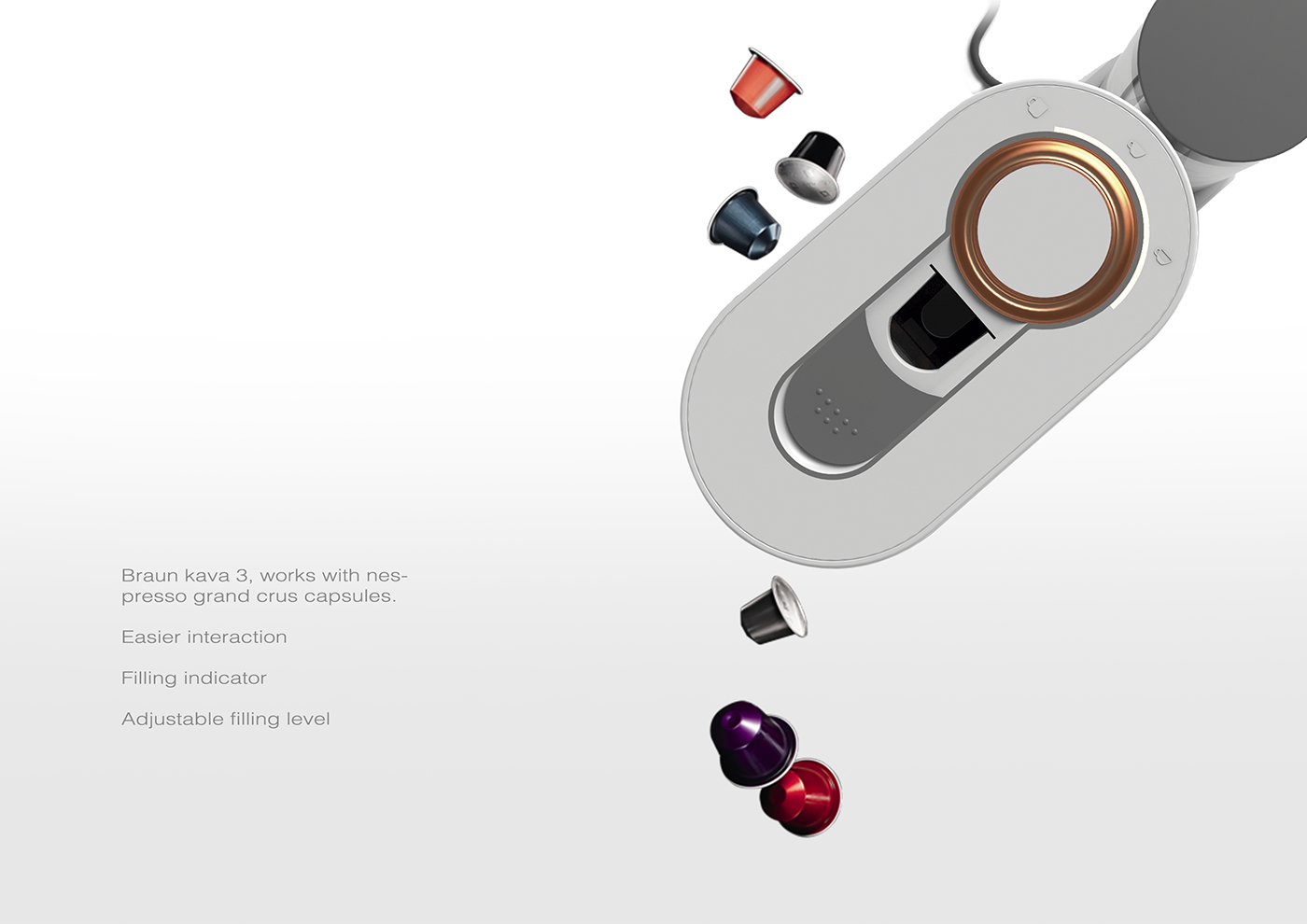 Simplicity，smooth，Metallic texture，product design，Bian Jie，