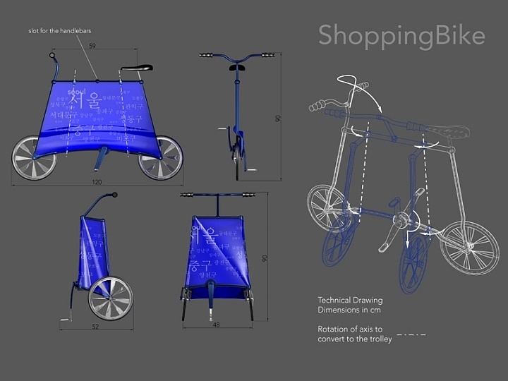 Bicycle design，Display Board，design sketch，