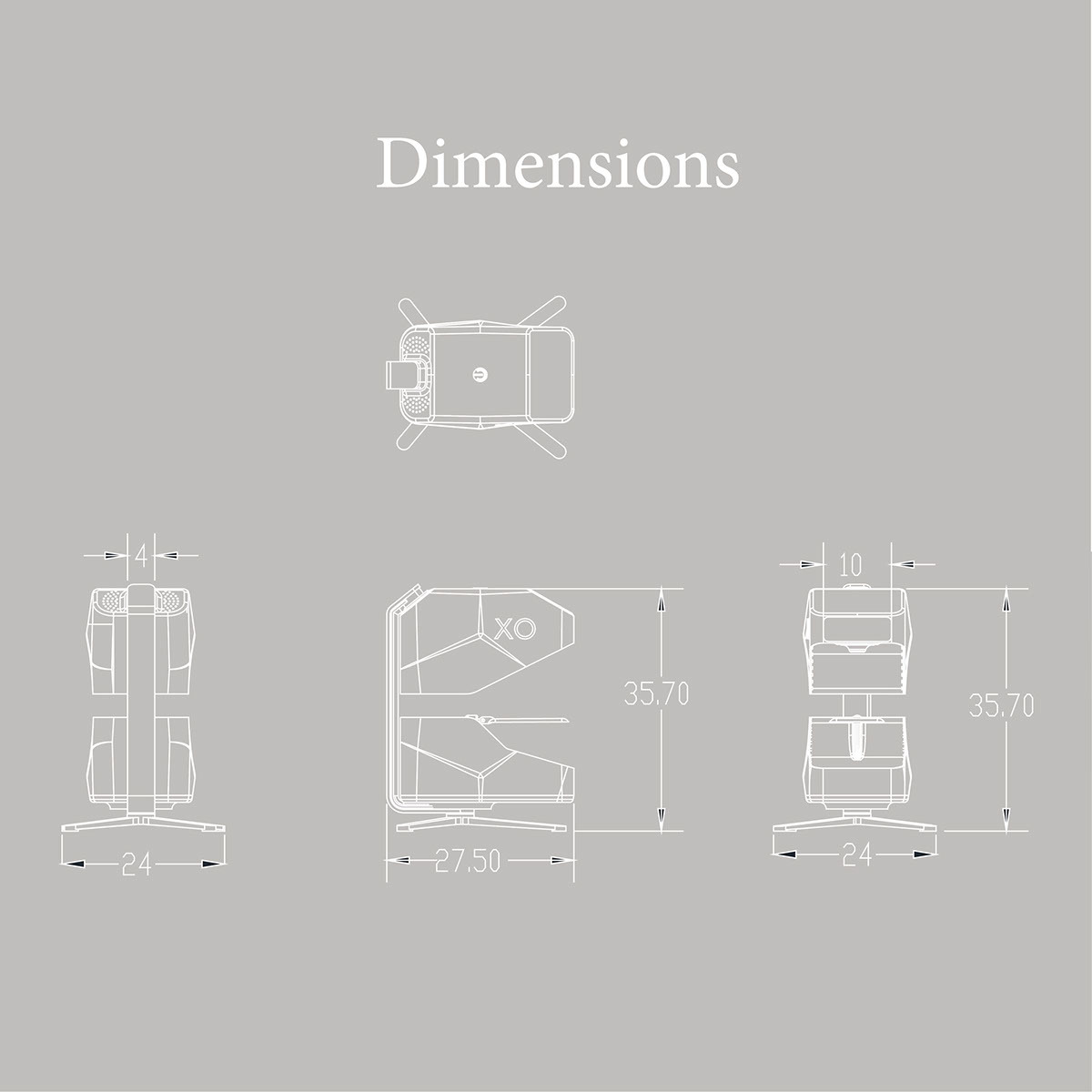 The combination of future and retro，Four leg support，Reinforced aluminum spine，Convenient rotation，