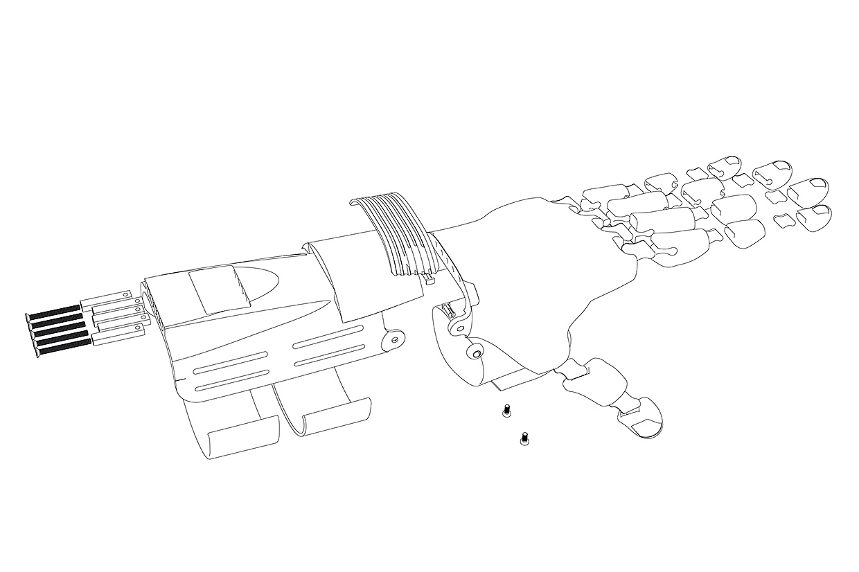 medical，Artificial hand，anthropomorphic ，industrial design，product design，