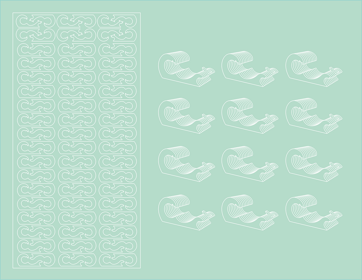 Office Supplies，wood，Receive，sea wave，Simplicity，