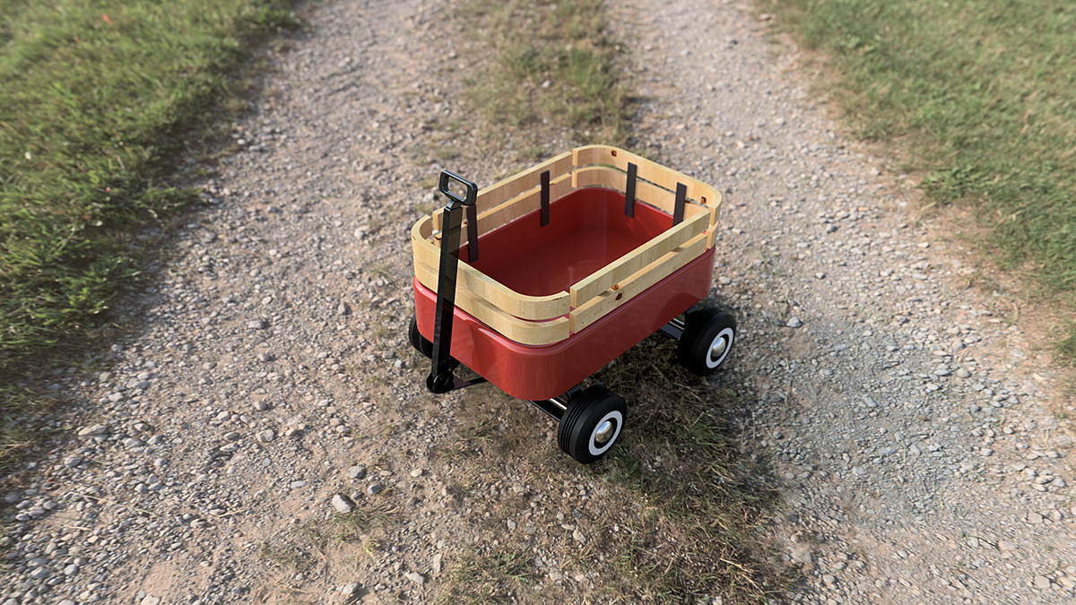 woodiness，delicate，Red metal，lithe，wheelbarrow，