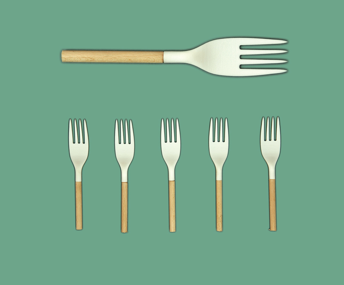 厨房用品，塑料，餐具，木头，刀叉勺，