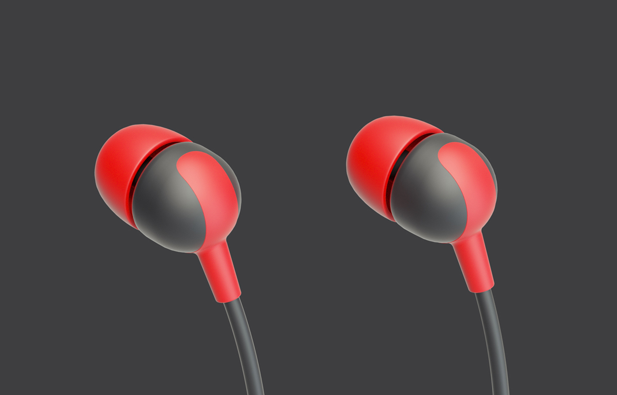 In ear，colourful，product design，industrial design，headset，
