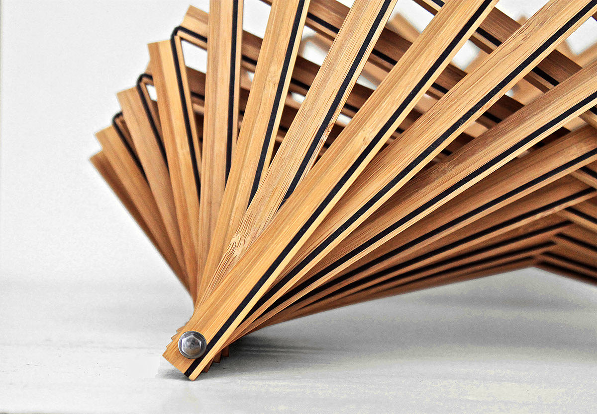 Fruit tray，Bamboo，fold，Shell shape，