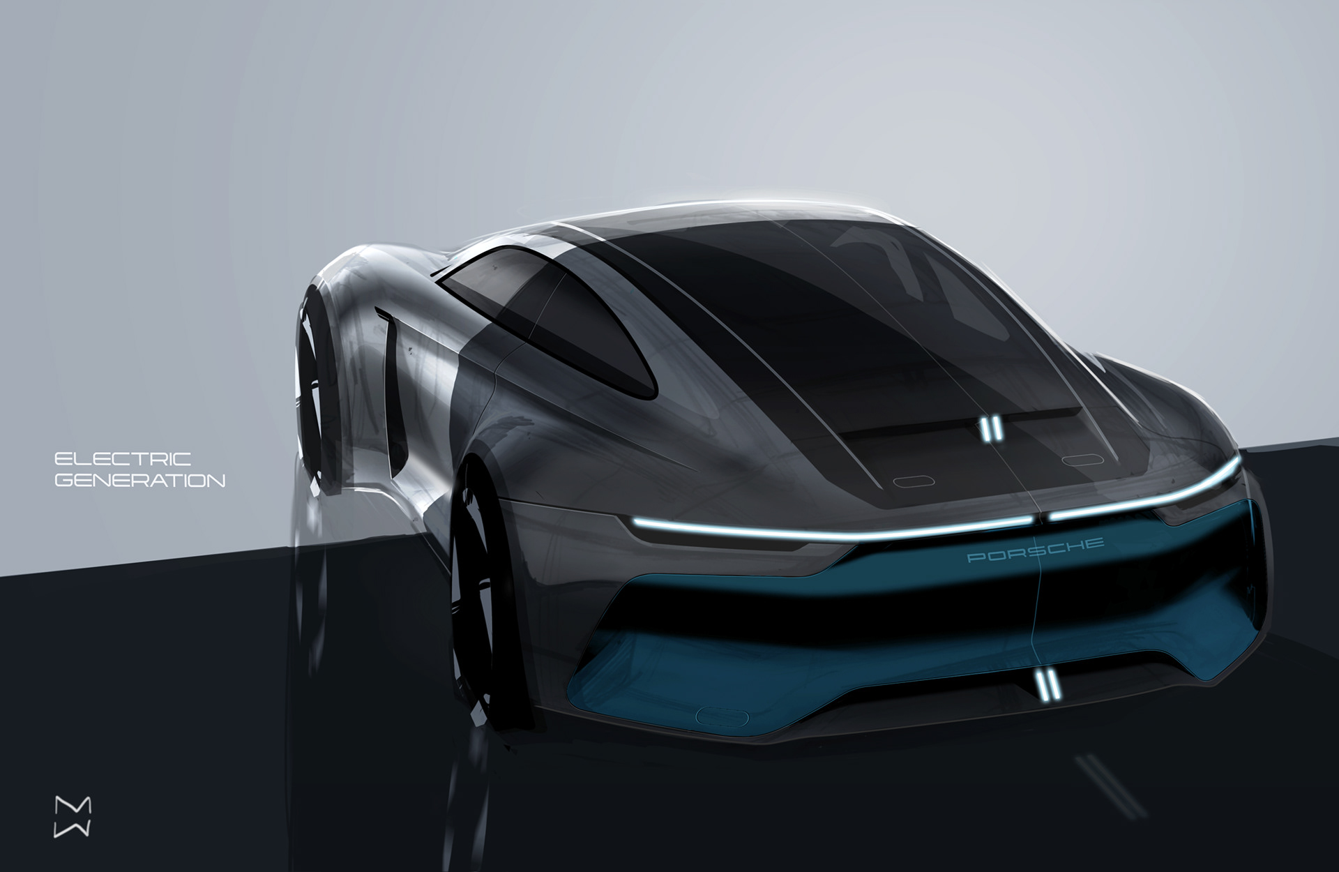 Digital art，automobile，Car sketch，Sports car，industrial design，