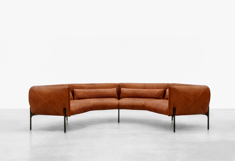 sofa，furniture，Leather sofa，Curved sofa，Otto，