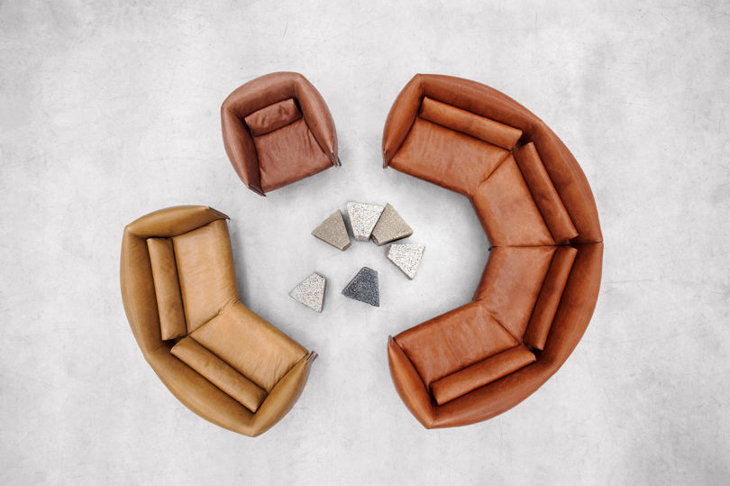 sofa，furniture，Leather sofa，Curved sofa，Otto，