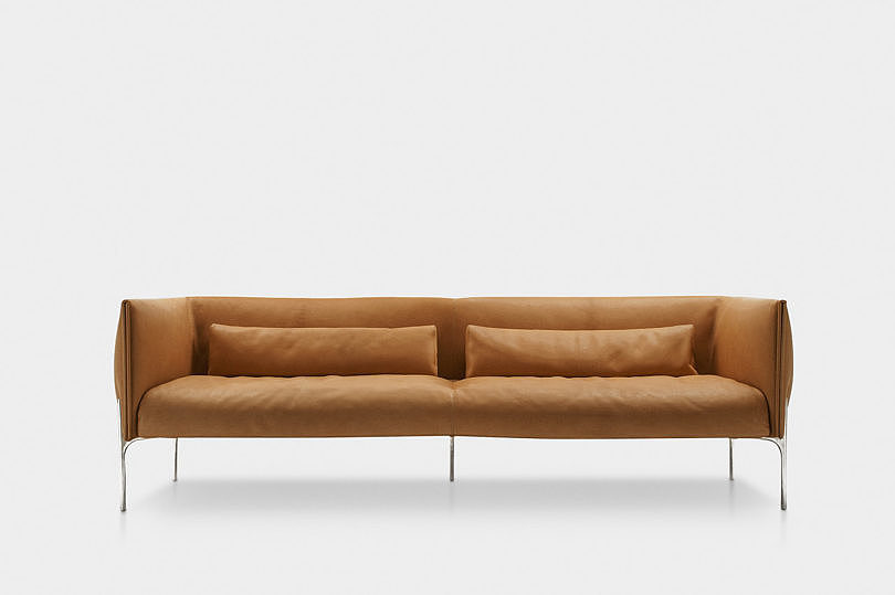 sofa，furniture，Leather sofa，Curved sofa，Otto，