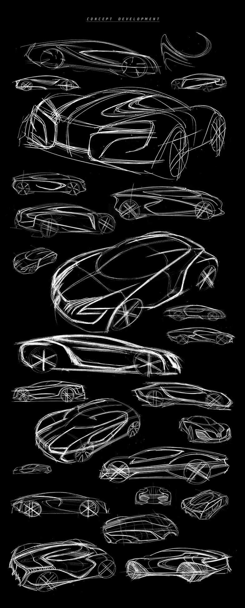 cdn，Automobile design，Hand drawn，Display Board，