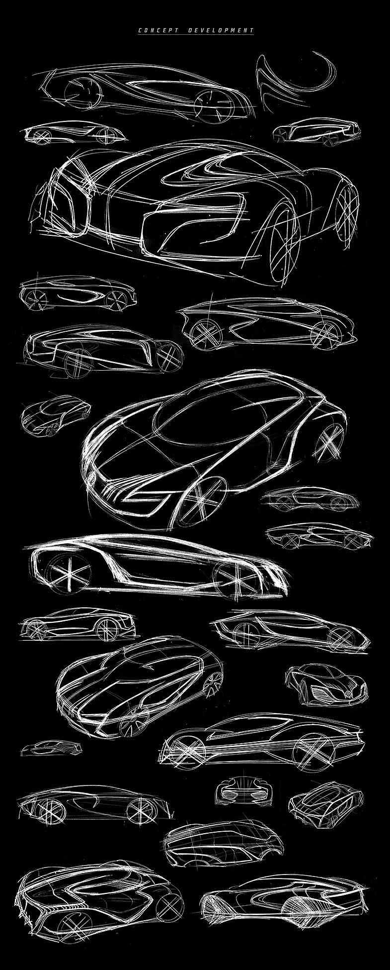 cdn，Automobile design，Hand drawn，Display Board，